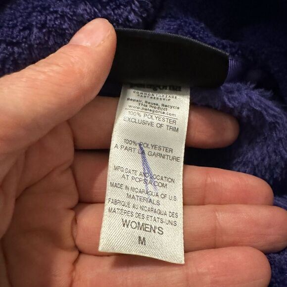 Patagonia Purple Plush Quarter Snap-T Fleece Jacket Womens SIZE MED - Picture 7 of 11